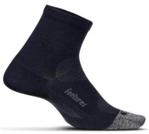 Feetures Elite Light Cushion Quarter Socks Black