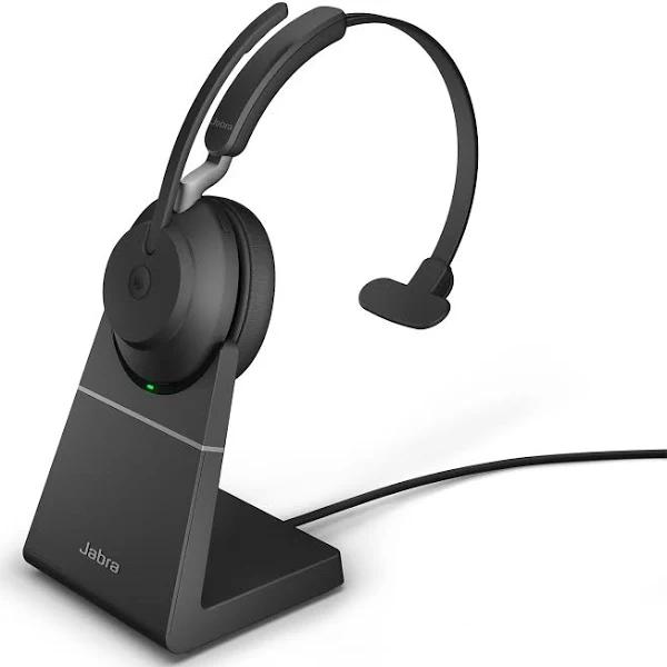 Jabra Evolve2 65 Headset - MS Mono - Black, Charging Stand, USB-C