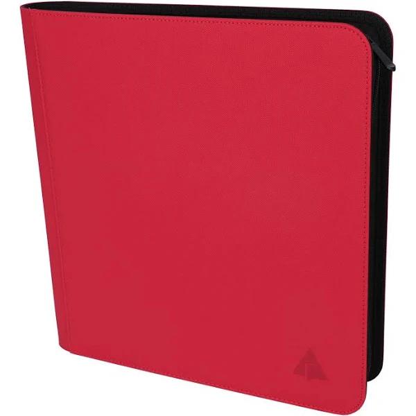 Rieton 12 Pocket 800+ Pockets Card Binder, Large Ringless Side Loading Pockets Trading Card Album Folder for TCG -Red