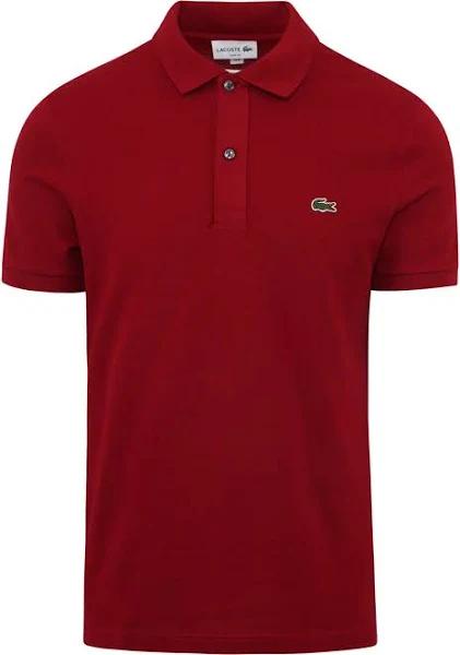 Lacoste Slim Fit Short-Sleeved Polo Maroon - 4XL