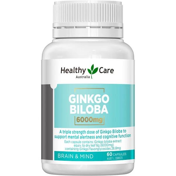 Healthy Care Ginkgo Biloba 6000mg 60 Capsules