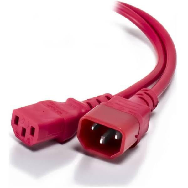 Alogic 3M IEC C13 to IEC C14 Computer Power Extension Cord Male to Female Red