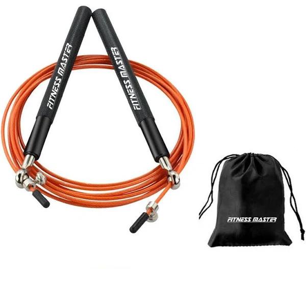 3M Steel Adjustable Dual Bearings Skipping Jump Rope Exercise Gym Boxing Speed - Orange