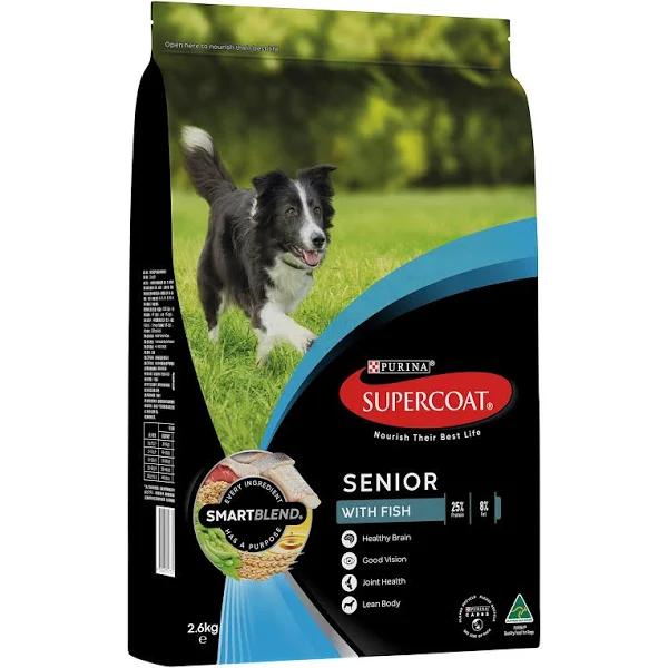 Supercoat Senior with Fish 2.6kg Dry Dog Food