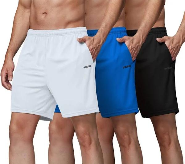 TSLA Men's Active Running Shorts, 7 Inch Basketball Gym Training Workout Shorts, Quick Dry Athletic Shorts with Pockets