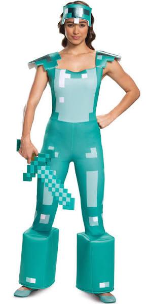 Minecraft Armor Female Adult Costume, Womens L (12-14)