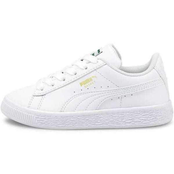 Basket Classic XXI Sneakers - Kids 4-8 Years in White, Size 3.5 by Puma