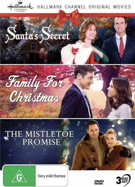 Hallmark Christmas - Santa's Secret / Family For Christmas / The Mistletoe Promise - Collection 10