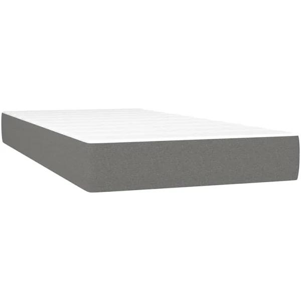 vidaXL Pocket Spring Bed Mattress Dark Grey 107x203x20 cm Super Single Fabric