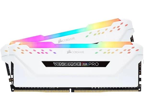 Corsair Vengeance RGB Pro 32GB (2x16GB) DDR4 3200MHz C16 Desktop Gaming Memory - White