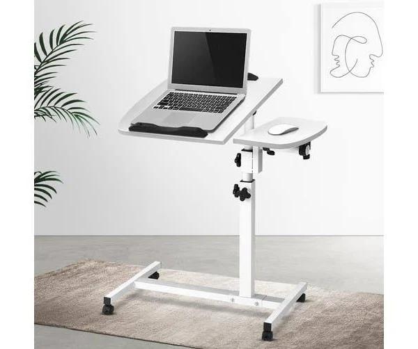 Artiss Laptop Table Desk Adjustable Stand - White