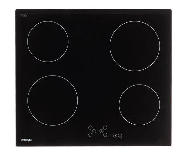 Omega 60cm 4 Zone Ceramic Glass Cooktop Black OCC64TCOM