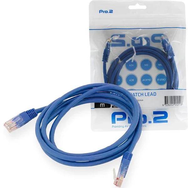 2m Blue Cat5e Patch Lead Pro2