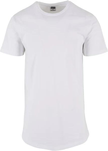 Urban Classics Shaped Long Tee in White XL