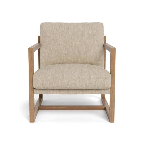 Cubist Fabric Occasional Armchair Sand by Freedom