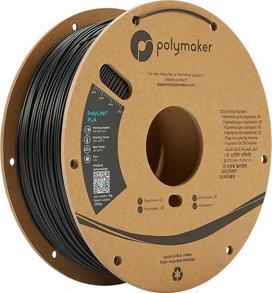 Polymaker PolyLite PLA 1.75mm 1kg Black