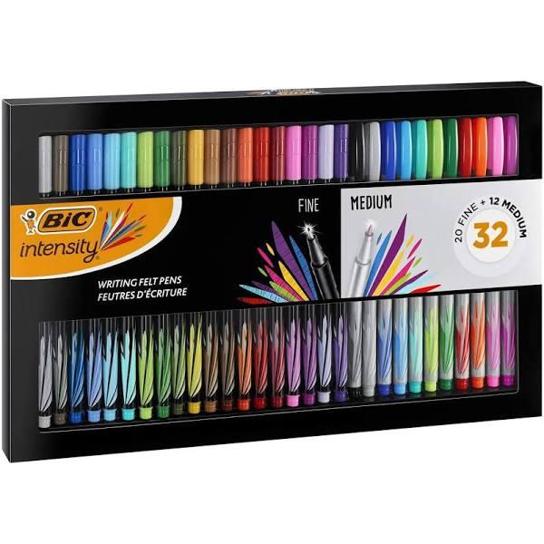 Bic Intensity Fineliner Pens Assorted 32 Pack