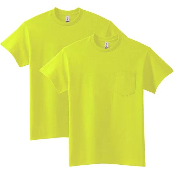 Gildan Men's Ultra Cotton Adult T-Shirt with Pocket, 2 Pack