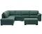 Rumpus Fabric Corner Suite Right-Hand Facing Chaise with Sofa Bed Green - Upholstered