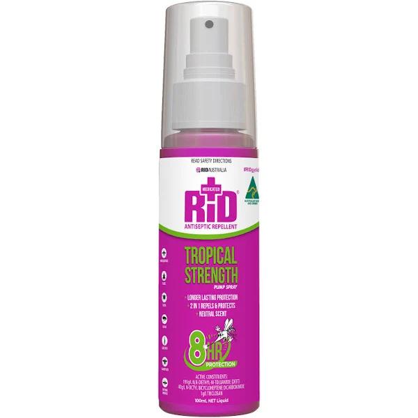 Rid Insect Repellent Tropical Strength Pump Spray 100ml