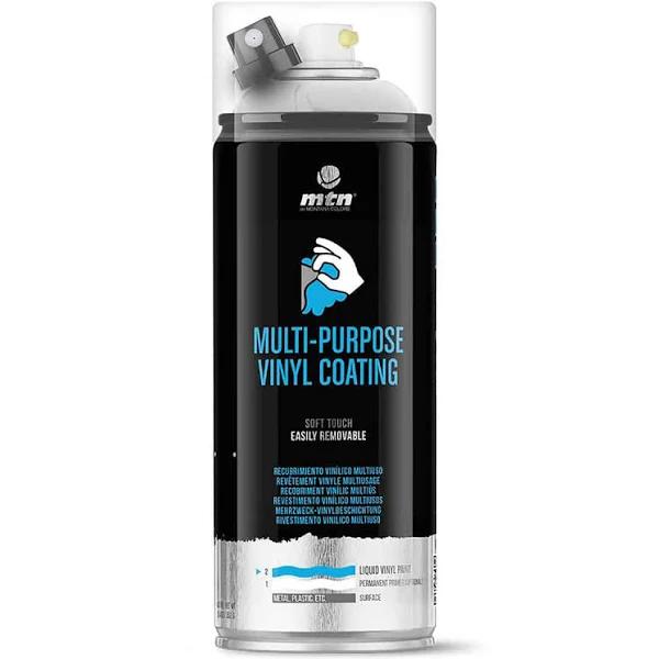 MTN Pro Metallic Black Multi Purpose Vinyl Coating Spray Paint 400ml