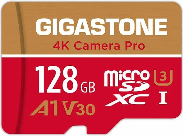 [5-Yrs Free Data Recovery] Gigastone 128GB Micro SD Card, 4K Video Recording For