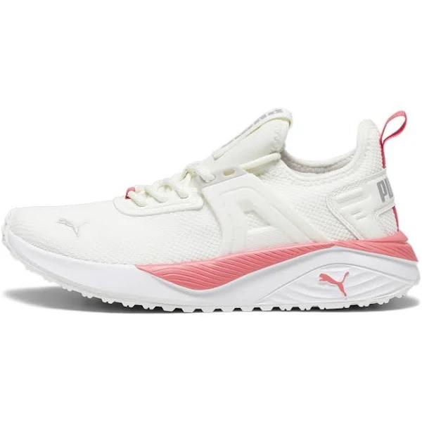 Pacer 23 Unisex Sneakers in Warm White/Silver/Electric Blush, Size 11.5, Rubber by Puma