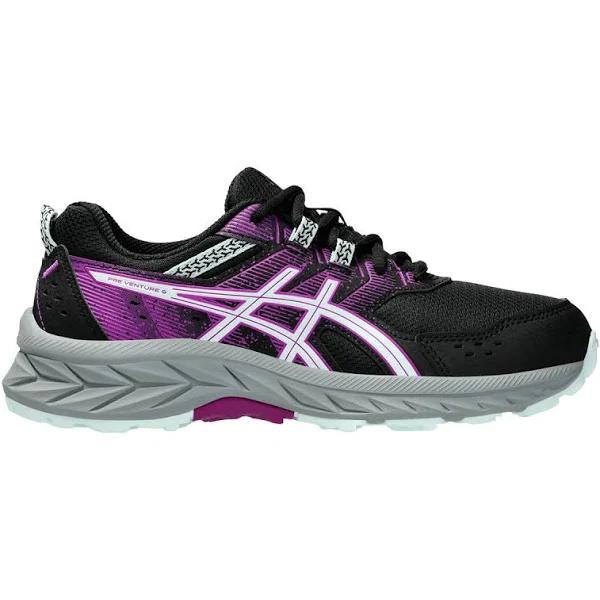 ASICS Gel Venture 9 GS Kids Trail Running Shoes Black/Purple US 1