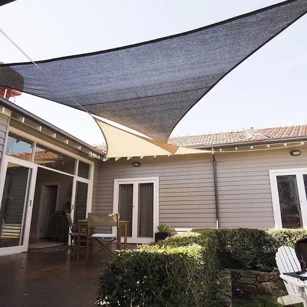 Coolaroo Everyday Triangle Shade Sail Graphite 3.6m