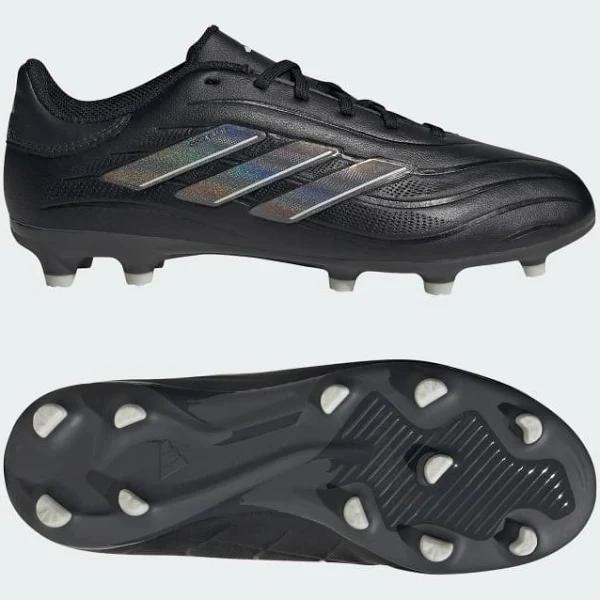 adidas-Copa Pure II League Firm Ground Boots-Kids-Core Black / Carbon / Grey One-4