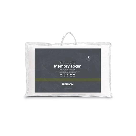 Freedom Bamboo Memory Foam Contour Pillow White by Freedom