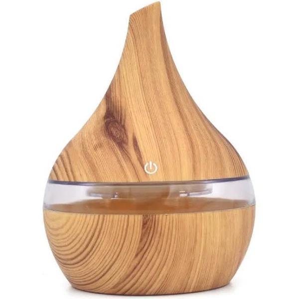 Air Diffusers 300ml Wood Grain USB Electric Aroma Air Diffuser - Light Wood - AfterPay & zipPay Available