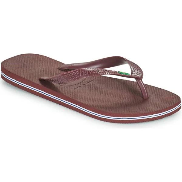 Havaianas Brasil Logo Flip Flops Bordeaux - 33-34