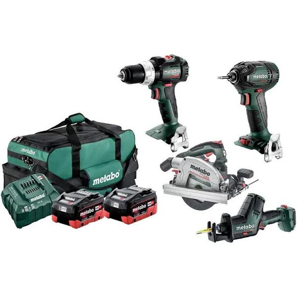 Metabo 18V 5.5Ah Brushless 4 Piece Combo Kit - AU68401655