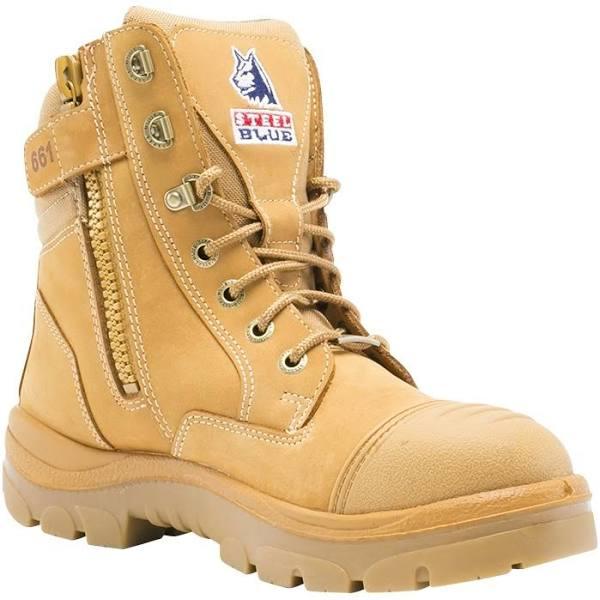 Steel Blue Southern Cross Zip Safety Boot 312661, Wheat / 10