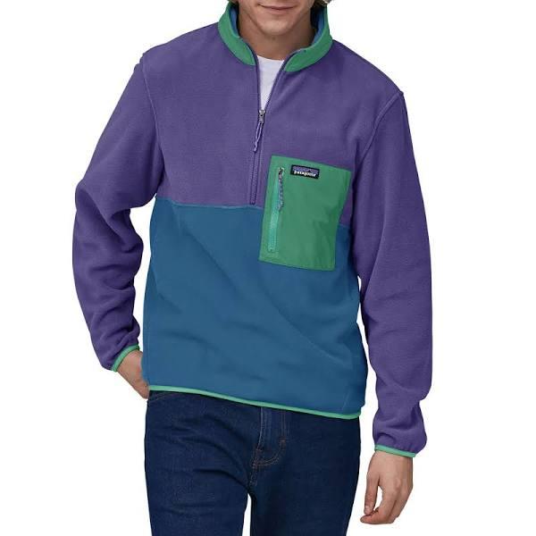 Patagonia Men's Microdini Half Zip Pullover Fleece in Bayou Blue, Size X-Small | END. Clothing