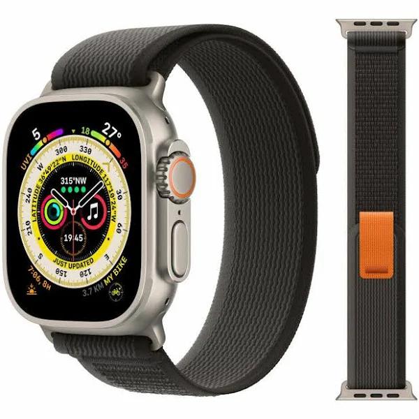 Trail Loop Apple Watch Band Strap Iwatch Series SE 8 7 6 5 40 41 38 44 45 Ultra 38/40/41mm / Black/Grey