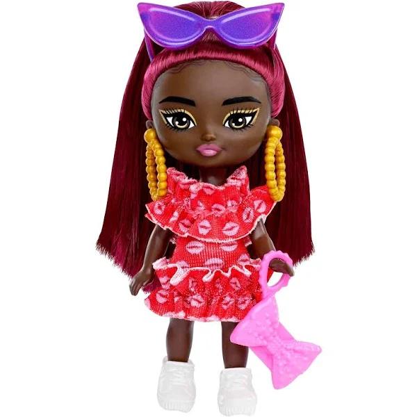 Barbie Extra Mini Minis Doll and Accessories - Burgundy Hair