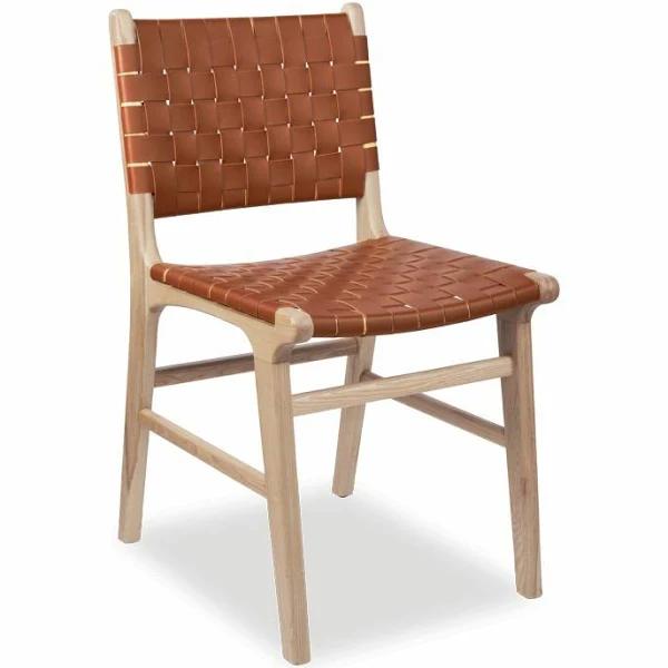 Brooklyn Dining Chair - Woven Cognac Seat /Natural Frame