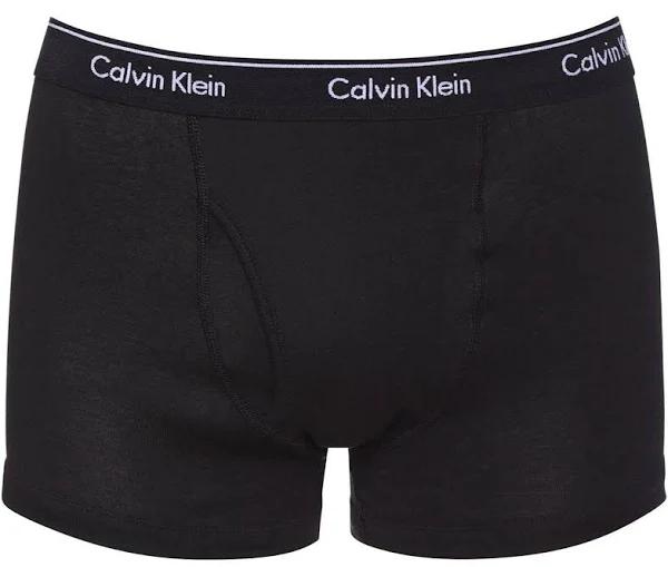 Calvin Klein Men's Classic Cotton Trunks 3-Pack - Black