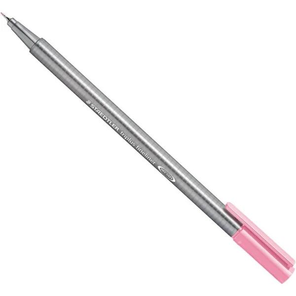 Staedtler 334-21 Triplus Fineliner Superfine Pen, 0.3mm Line Width - Light Rose (Box of 10)