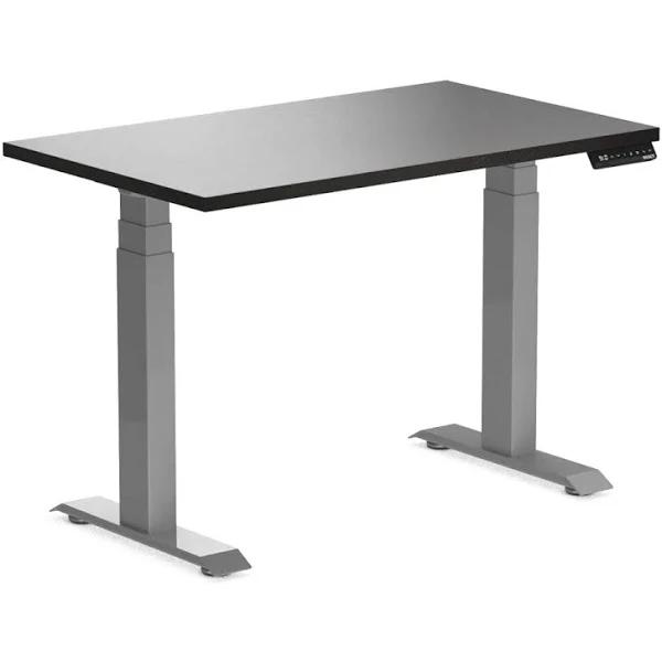 Desky Dual Mini Sit Stand Desk | Small Standing Desk Black / 1000 x 600 / Grey