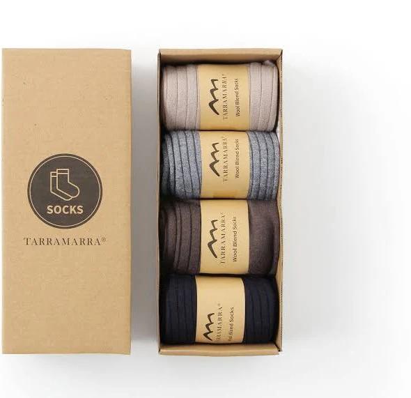 TARRAMARRA Men Wool Blend Socks 4 Pairs