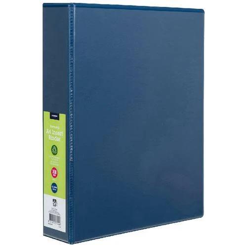 J.Burrows Recycled Insert Binder A4 4 D-Ring 38mm Blue