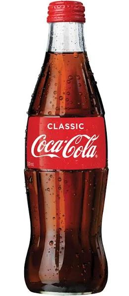 Coca-Cola Classic Soft Drink Glass Bottle 330ml