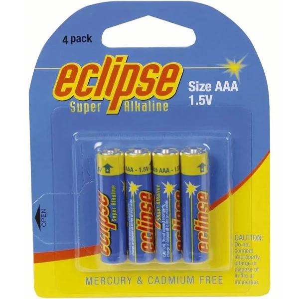 Eclipse AAA Alkaline Batteries 4 Pack