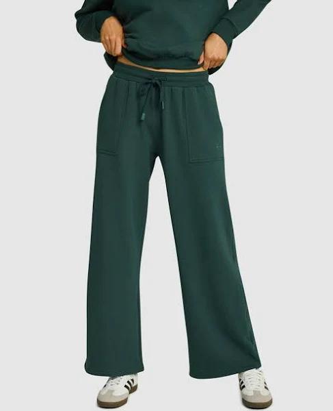 Rockwear Wind Down Fleece Wide Leg Pants in Green 8