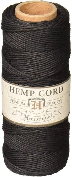 Hemptique Hemp Cord Spool 20lb 205'-Black