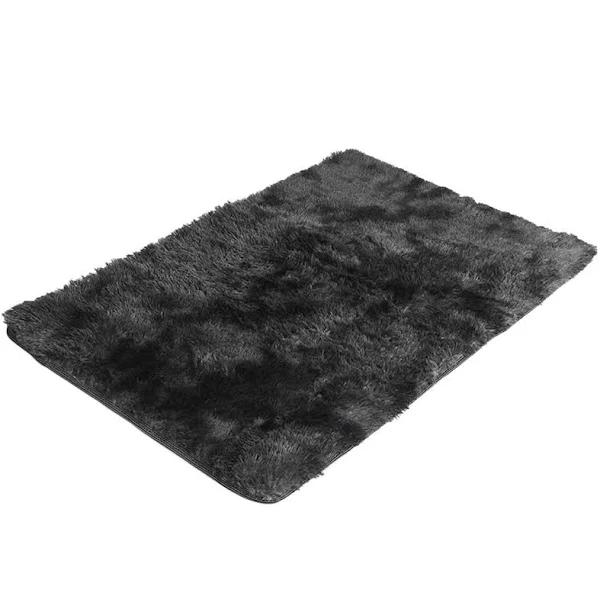 Marlow - Floor Rug Shaggy Rugs Soft Large Carpet Area Tie-Dyed - Black - 200x300cm