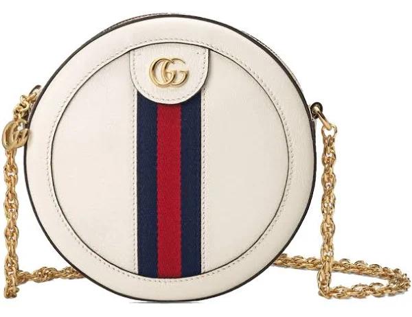 Gucci Ophidia Round Shoulder Bag Mini White